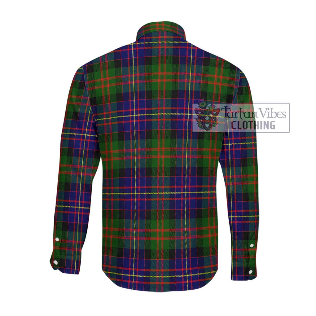 Chalmers Tartan Long Sleeve Button Shirt with Family Crest DNA In Me Style - Tartanvibesclothing Shop