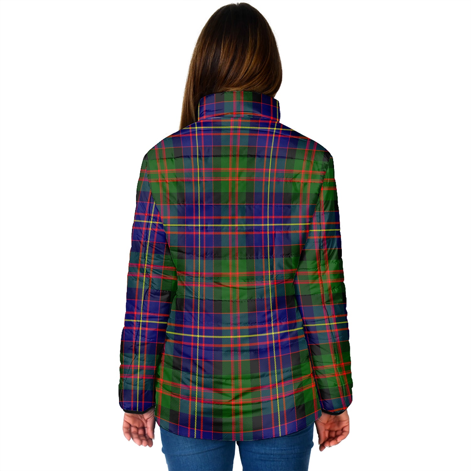 Chalmers Tartan Padded Jacket with Family Crest - Tartan Vibes Clothing