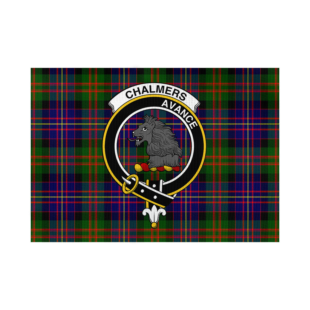 chalmers-modern-tartan-flag-with-family-crest