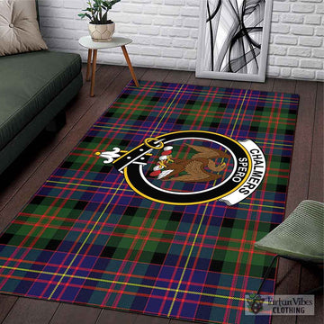 Chalmers of Balnacraig Tartan Area Rug with Family Crest