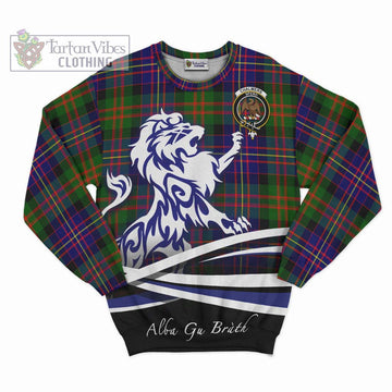 Chalmers of Balnacraig Tartan Sweatshirt with Alba Gu Brath Regal Lion Emblem