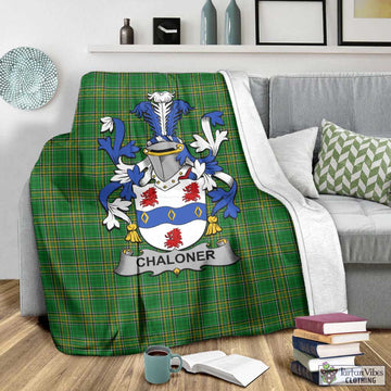 Chaloner Irish Clan Tartan Blanket with Coat of Arms - Tartan Vibes Clothing