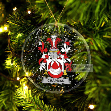 Chapman Irish Clan Christmas Glass Ornament with Coat of Arms