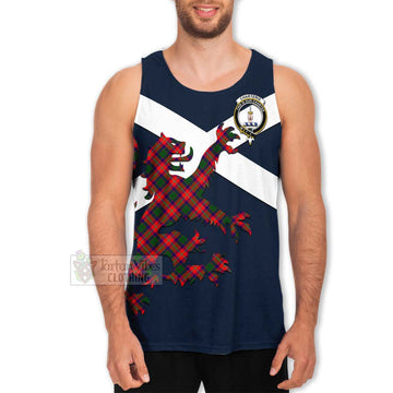 Charteris Tartan Lion Rampant Men's Tank Top  Proudly Display Your Heritage with Alba Gu Brath and Clan Name