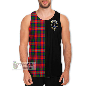 Charteris Tartan Men's Tank Top with Family Crest and Half Of Me Style