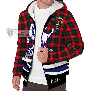 Charteris Tartan Sherpa Hoodie with Alba Gu Brath Regal Lion Emblem