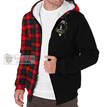 Charteris Tartan Sherpa Hoodie with Family Crest and Half Of Me Style