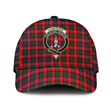 Charteris Tartan Classic Cap with Family Crest