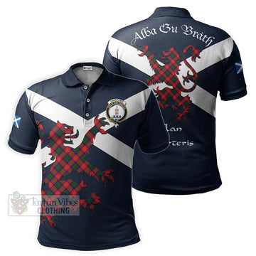 Charteris Tartan Lion Rampant Polo Shirt Proudly Display Your Heritage with Alba Gu Brath and Clan Name