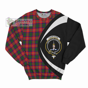 Charteris Tartan Sweatshirt with Family Crest Circle Style