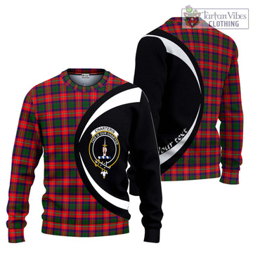 Charteris Tartan Ugly Sweater with Family Crest Circle Style