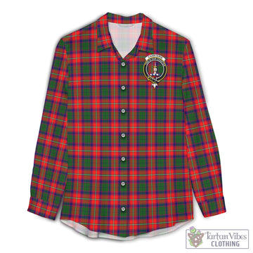 Charteris Tartan Women's Casual Shirt with Family Crest