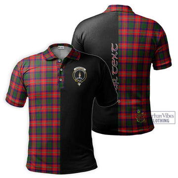 Charteris Tartan Polo Shirt with Family Crest and Half Of Me Style