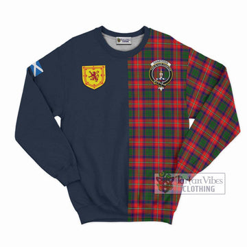 Charteris Tartan Sweatshirt Alba with Scottish Lion Royal Arm Half Style