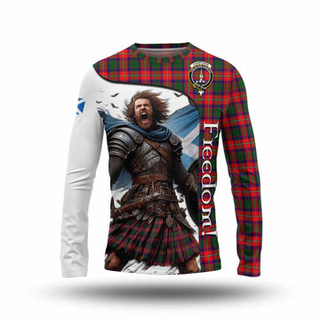 Charteris Crest Tartan Long Sleeve T-Shirt Inspired by the Freedom of Scottish Warrior