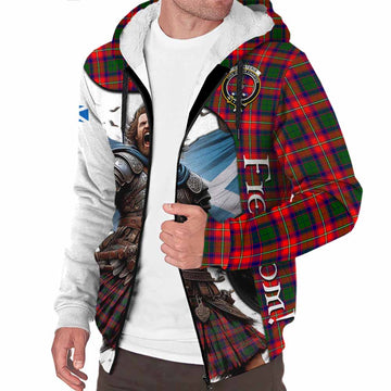 Charteris Crest Tartan Sherpa Hoodie Inspired by the Freedom of Scottish Warrior