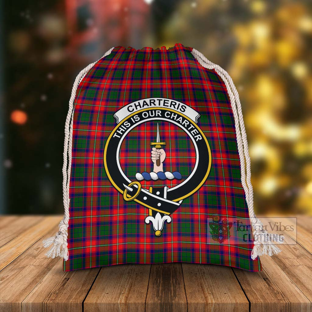 Tartan Vibes Clothing Charteris Tartan Christmas Santa's Bag with Family Crest