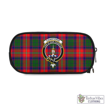 Charteris Tartan Pen and Pencil Case with Family Crest