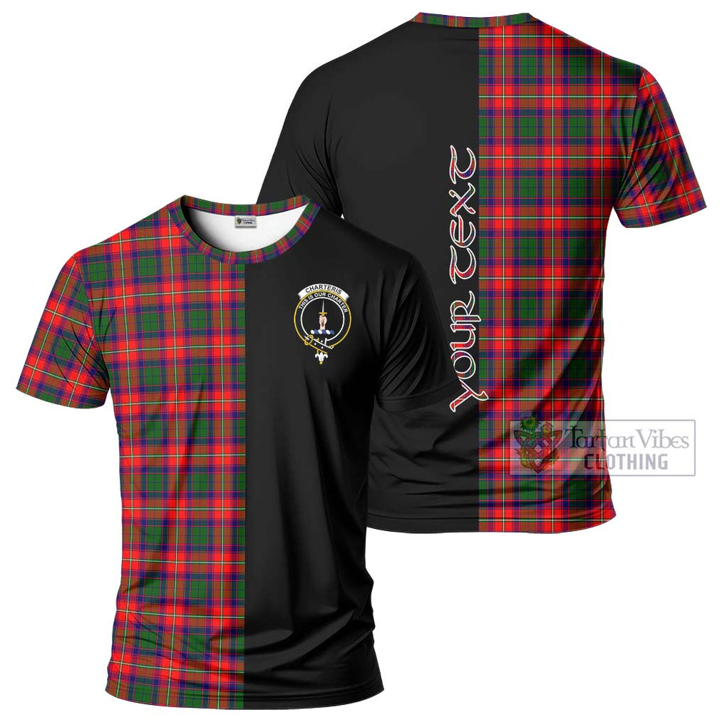 Charteris Tartan T-Shirt with Family Crest and Half Of Me Style Kid's Shirt - Tartanvibesclothing Shop