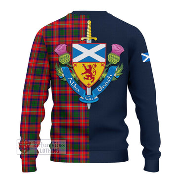 Charteris Tartan Ugly Sweater with Scottish Lion Royal Arm Half Style