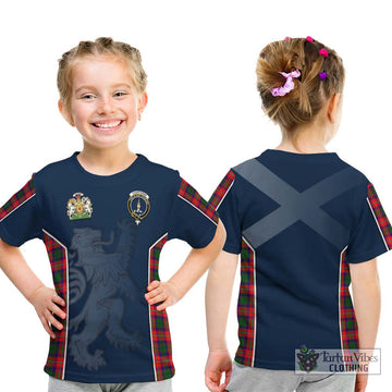 Charteris Tartan Kid T-Shirt with Family Crest and Lion Rampant Vibes Sport Style