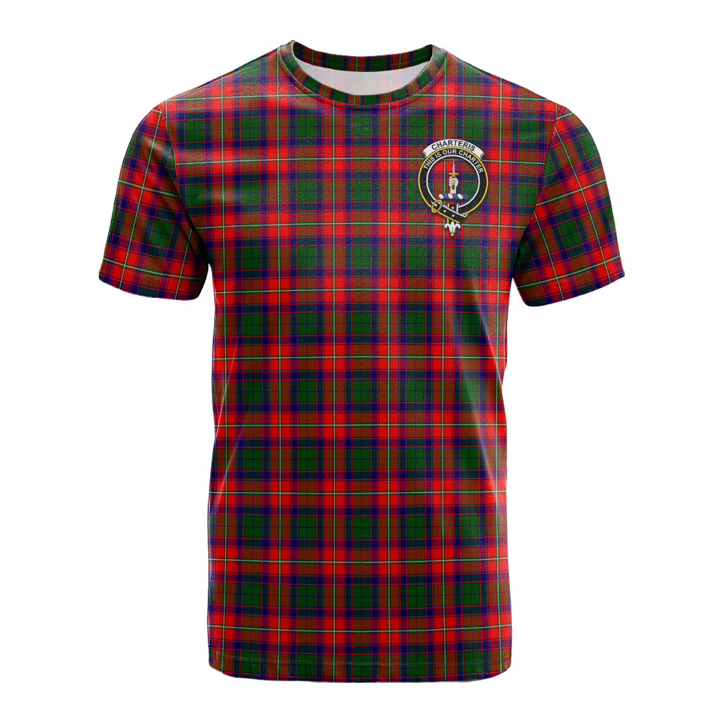 Charteris Tartan T-Shirt with Family Crest - Tartan Vibes Clothing