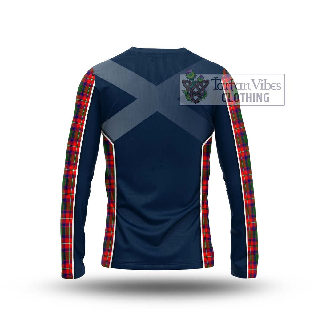 Charteris Tartan Long Sleeve T-Shirt with Family Crest and Lion Rampant Vibes Sport Style - Tartan Vibes Clothing