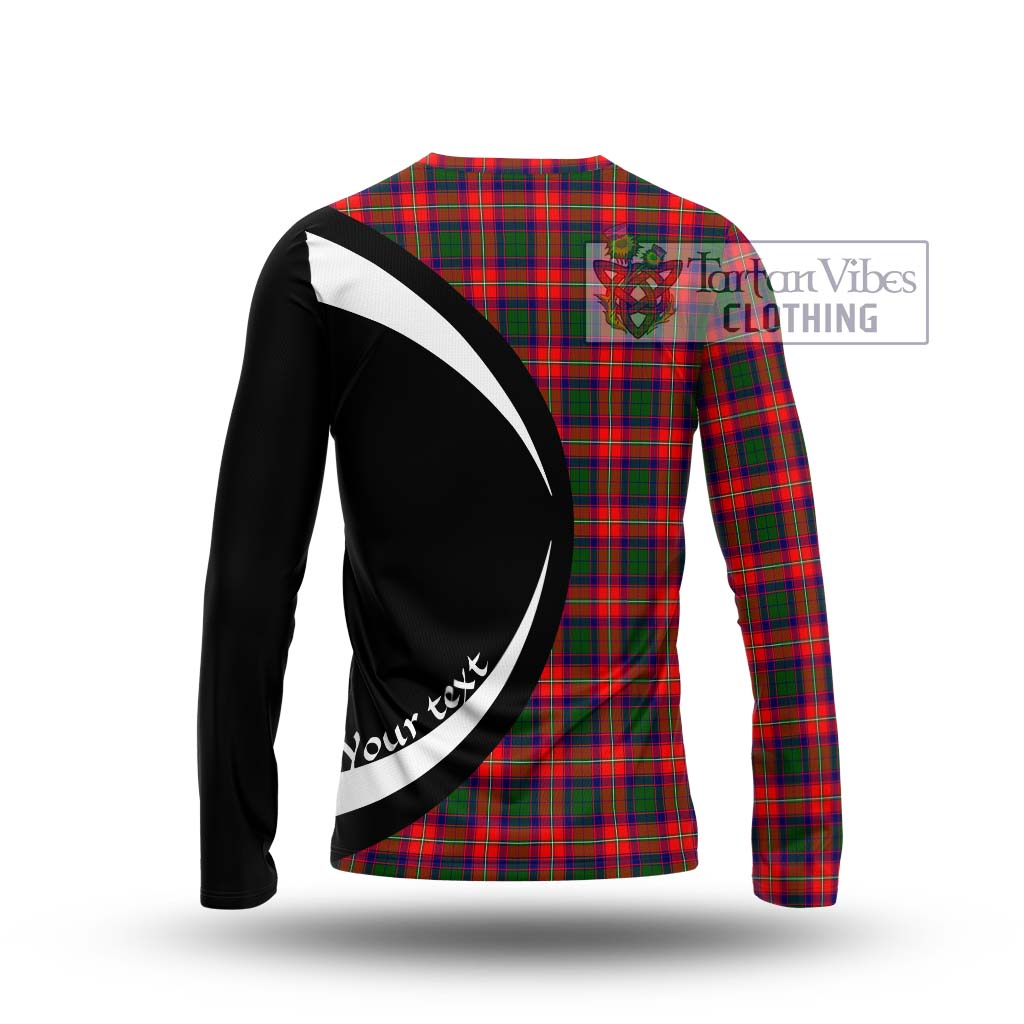 Charteris Tartan Long Sleeve T-Shirt with Family Crest Circle Style - Tartan Vibes Clothing