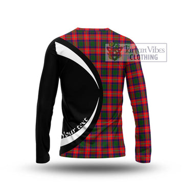 Charteris Tartan Long Sleeve T-Shirt with Family Crest Circle Style