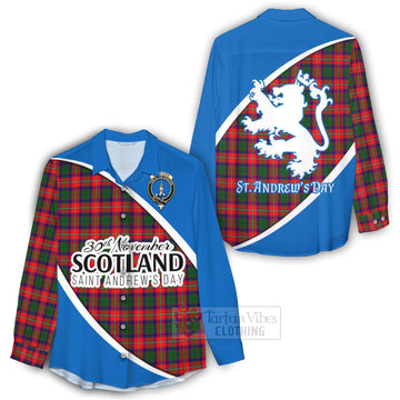 Charteris Family Crest Tartan Women's Casual Shirt Celebrate Saint Andrew's Day in Style