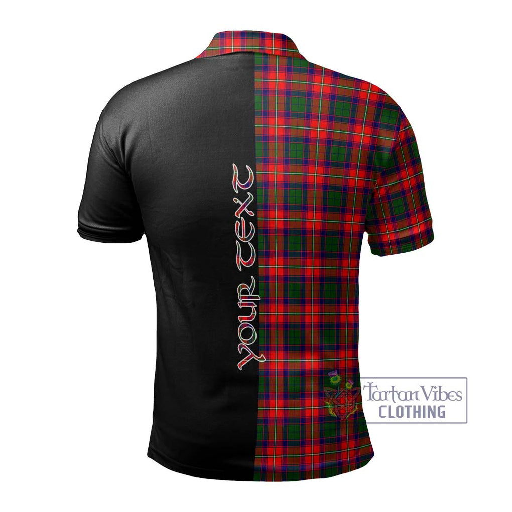 Charteris Tartan Polo Shirt with Family Crest and Half Of Me Style - Tartanvibesclothing Shop