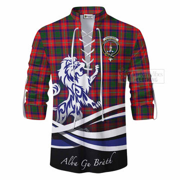 Charteris Tartan Ghillie Kilt Shirt with Alba Gu Brath Regal Lion Emblem