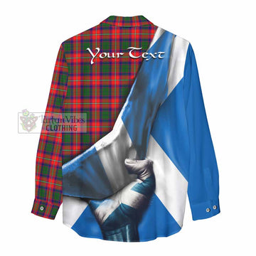 Charteris Tartan Women's Casual Shirt with Family Crest Scotland Patriotic Style