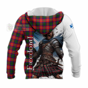 Charteris Crest Tartan Knitted Hoodie Inspired by the Freedom of Scottish Warrior