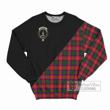 Charteris Tartan Sweatshirt with Family Crest and Military Logo Style