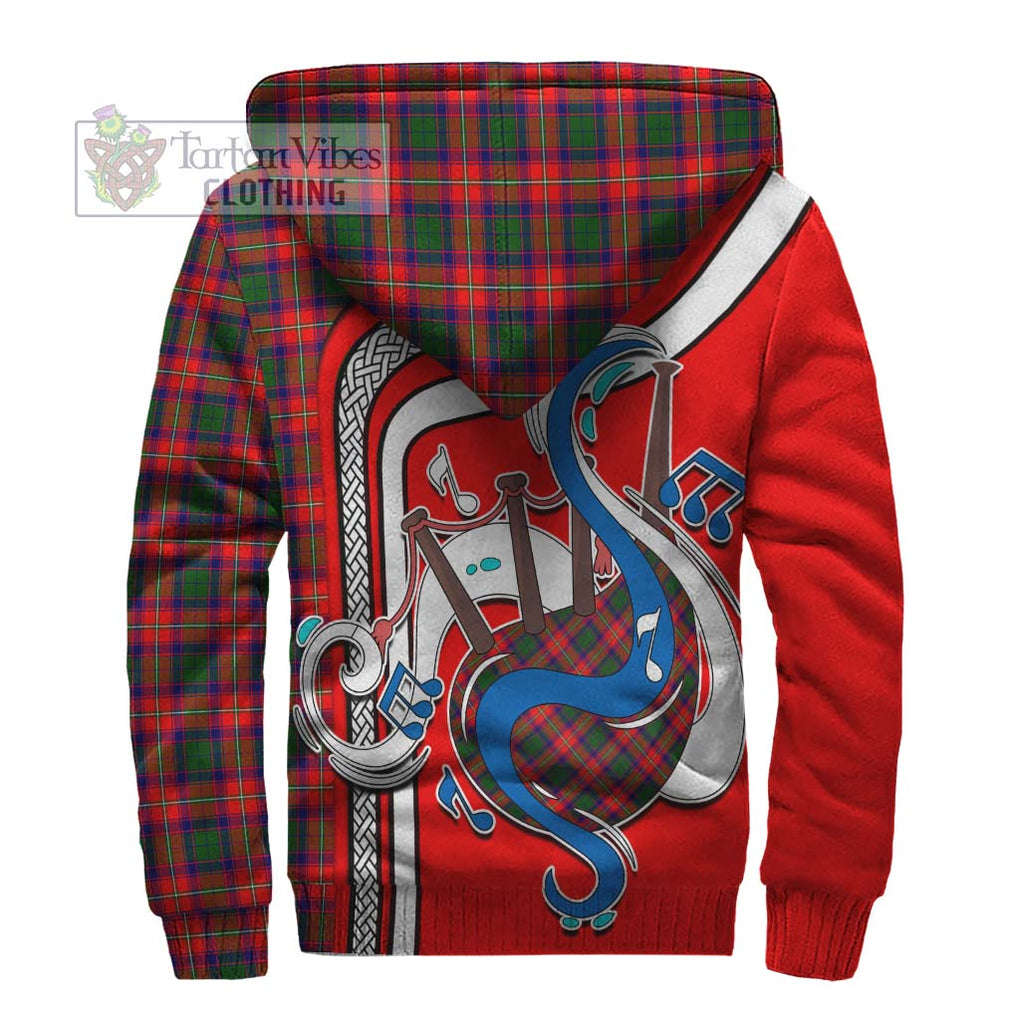 Charteris Tartan Sherpa Hoodie with Epic Bagpipe Style - Tartanvibesclothing Shop