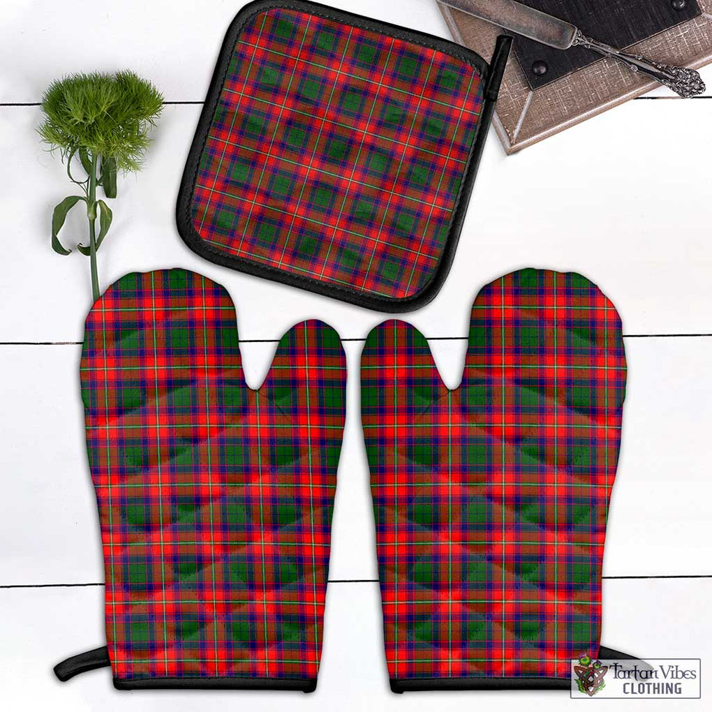 Charteris Tartan Combo Oven Mitt & Pot-Holder Black - Tartan Vibes Clothing