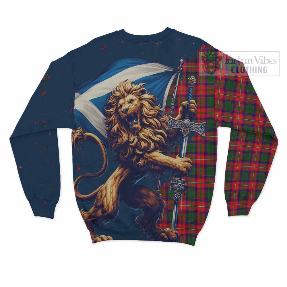 Tartan Vibes Clothing Charteris Tartan Family Crest Sweatshirt with Scottish Majestic Lion