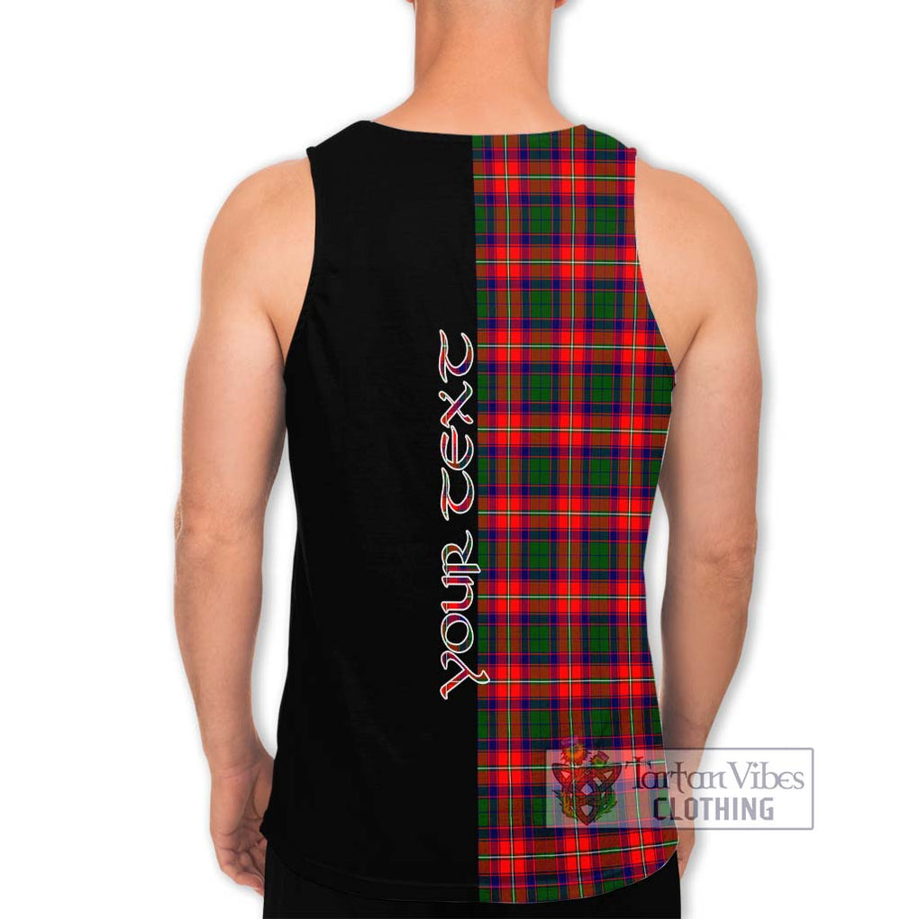 Charteris Tartan Men's Tank Top with Family Crest and Half Of Me Style - Tartanvibesclothing Shop