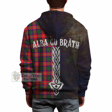 Charteris Tartan Family Crest Hoodie Alba Gu Brath Be Brave Lion Ancient Style - Tartan Vibes Clothing