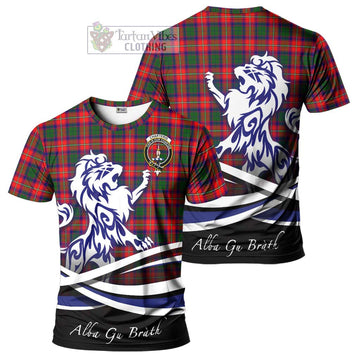 Charteris Tartan Cotton T-shirt with Alba Gu Brath Regal Lion Emblem