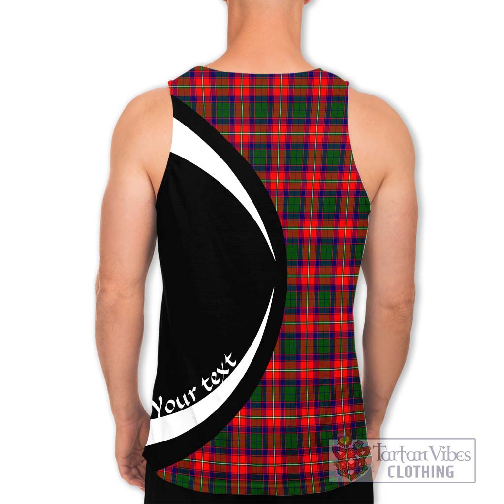 Charteris Tartan Men's Tank Top with Family Crest Circle Style - Tartan Vibes Clothing