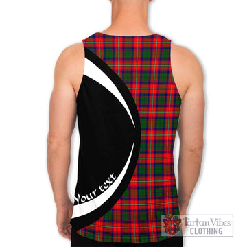 Charteris Tartan Men's Tank Top with Family Crest Circle Style