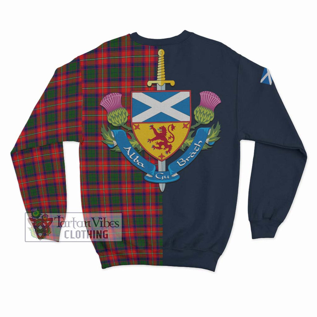 Tartan Vibes Clothing Charteris Tartan Sweatshirt with Scottish Lion Royal Arm Half Style