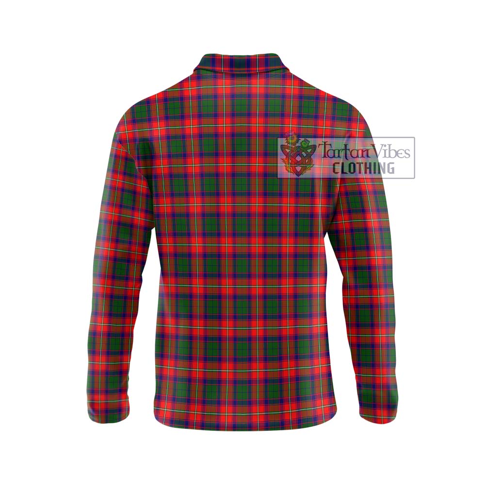 Charteris Tartan Long Sleeve Polo Shirt with Family Crest DNA In Me Style - Tartanvibesclothing Shop