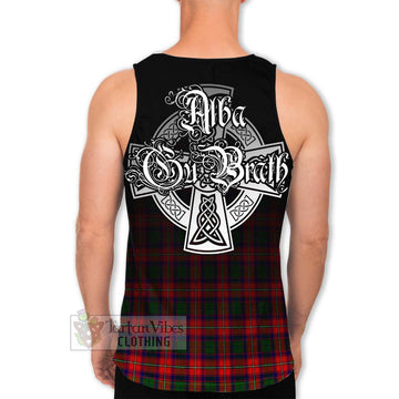 Charteris Tartan Men's Tank Top Featuring Alba Gu Brath Family Crest Celtic Inspired