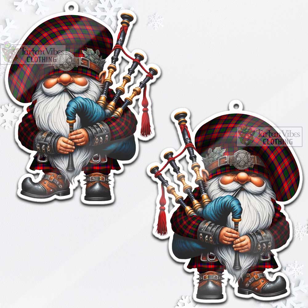 Tartan Vibes Clothing Charteris Tartan Badpiper Gnome Christmas Ornament