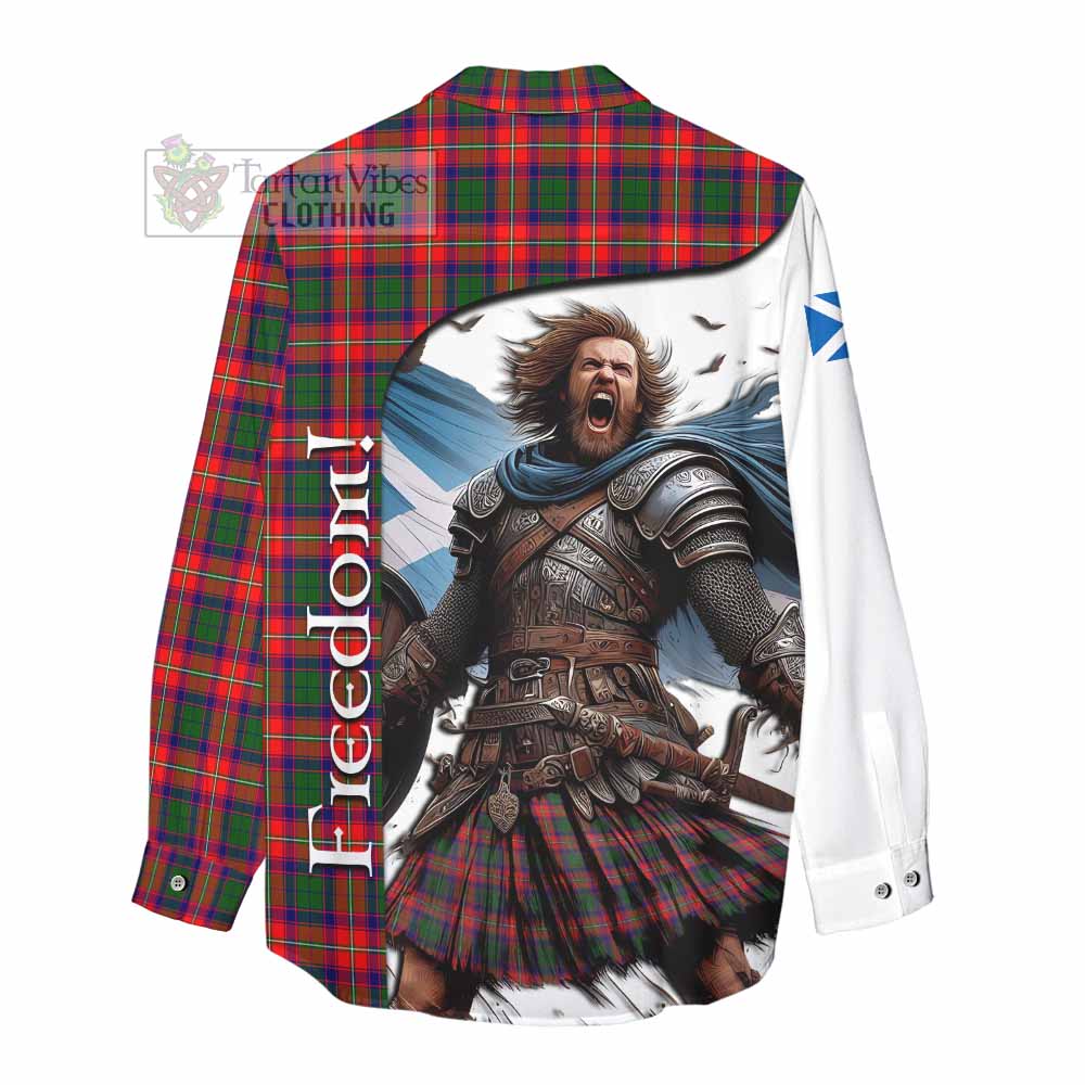 Tartan Vibes Clothing Charteris Crest Tartan Women's Casual Shirt Inspired by the Freedom of Scottish Warrior