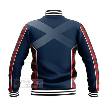 Charteris Tartan Baseball Jacket with Family Crest and Scottish Thistle Vibes Sport Style