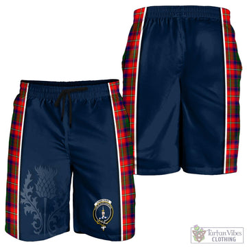 Charteris Tartan Men's Shorts with Family Crest and Scottish Thistle Vibes Sport Style